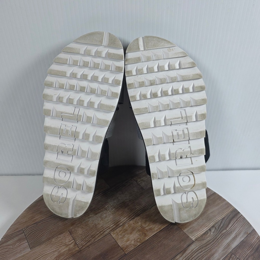 Sorel Roaming Sport Slide Sandals Womens 7 Black White Crisscross Elastic Strap - Picture 7 of 8